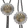 Navajo Made Gold Man In The Maze Silver Bolo Tie